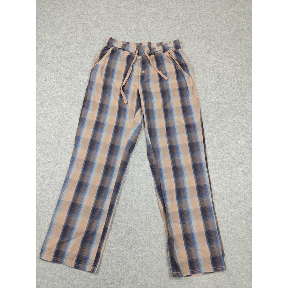 Pendleton Pajama Pants Mens Small Blue Plaid Drawstring Sleepwear Lounge Casual